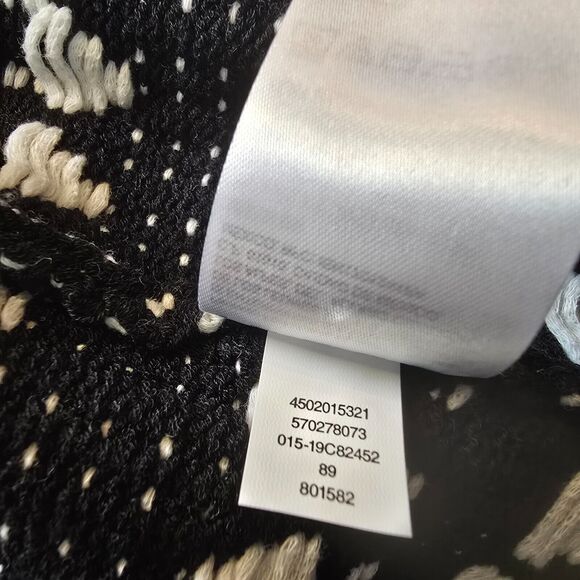 Chico's Knit Cardigan Women's Small Sweater 3/4 Sleeve Black & White - Picture 7 of 13